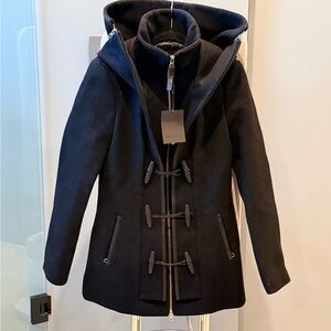 NWT Mackage for Aritzia Steffy Wool Coat Small Black